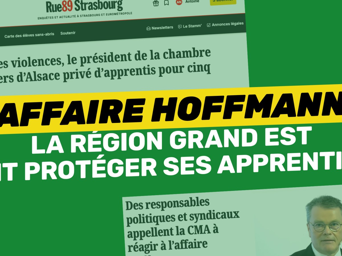 La Région Grand Est doit protéger ses&nbsp;apprenti·es