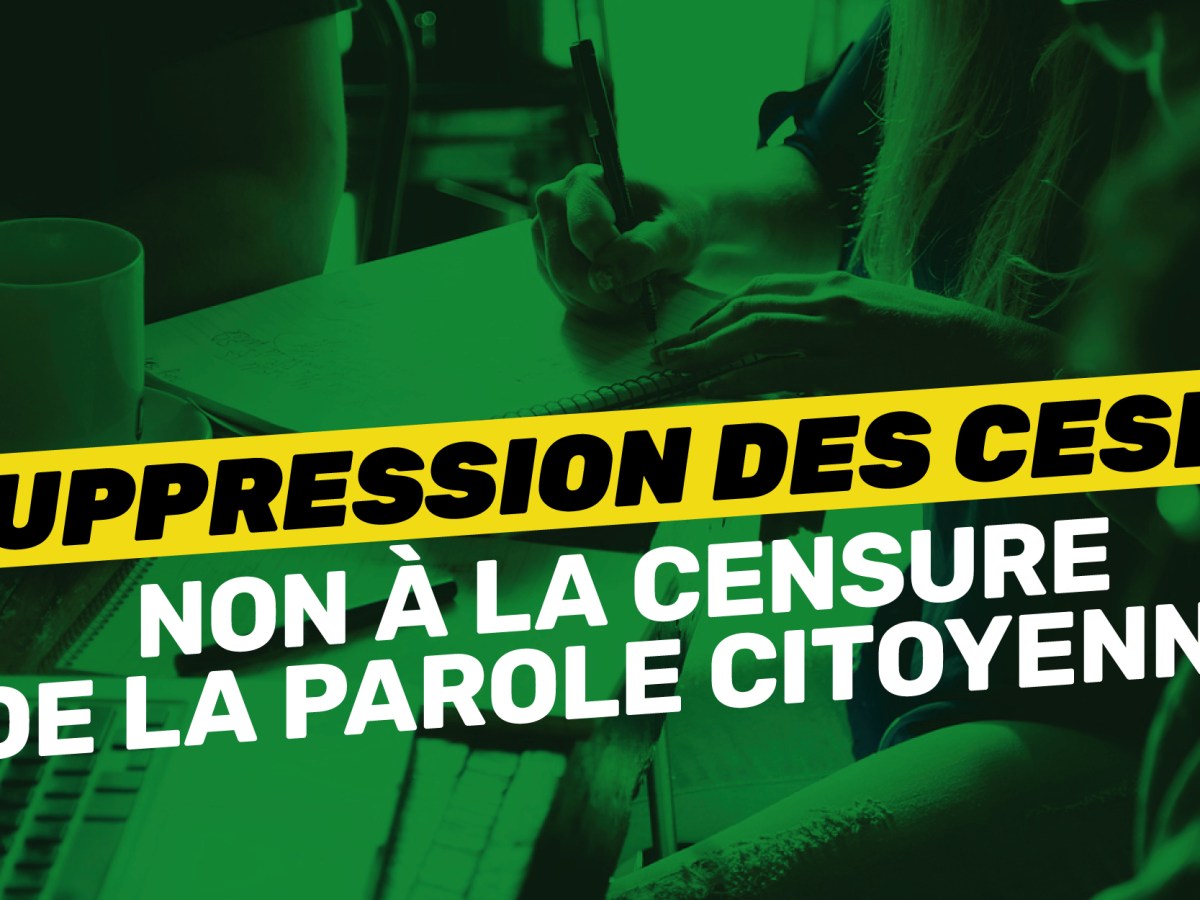 Suppression des CESER : une nouvelle tentative pour museler la parole&nbsp;citoyenne