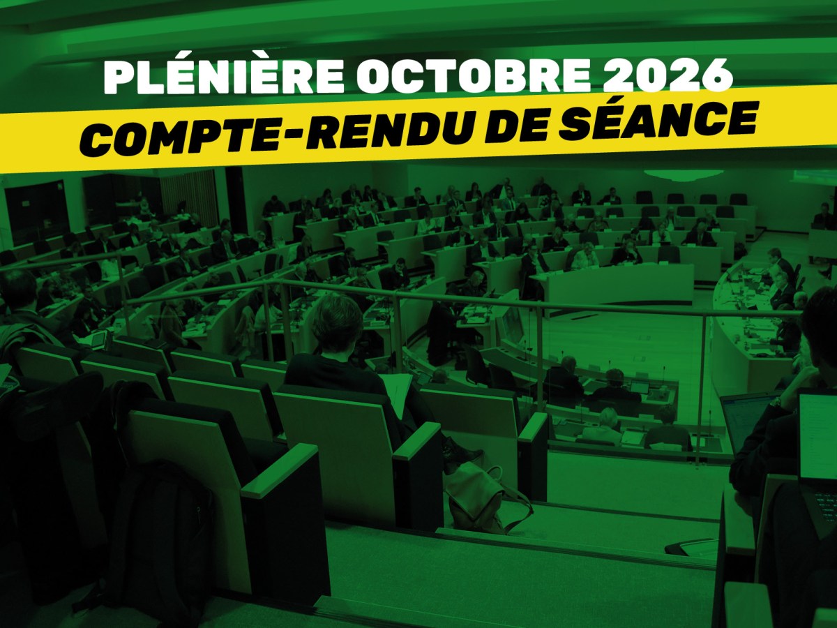 Retour sur la Séance Plénière du 15 octobre&nbsp;2026